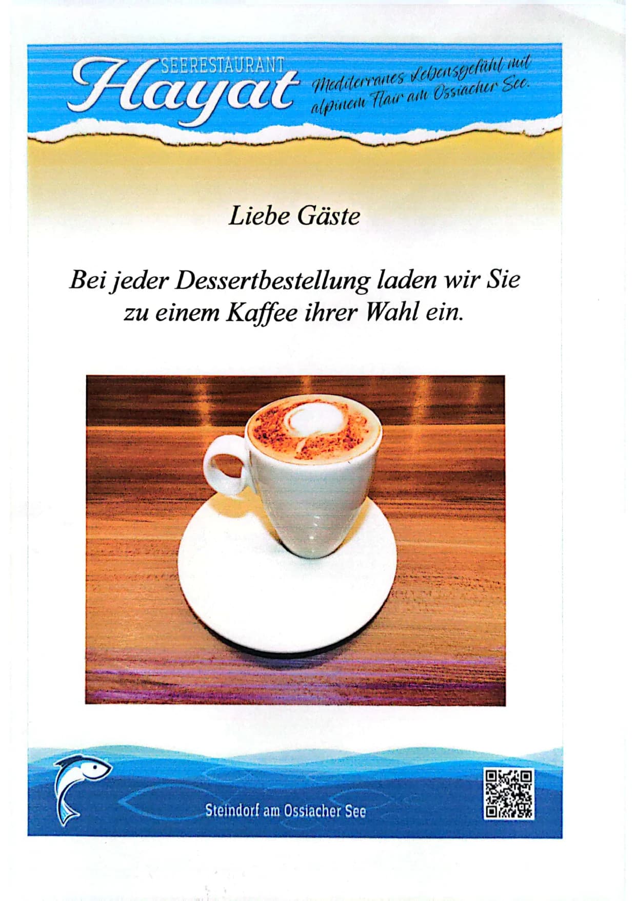 Speisekarte des Seerestaurant Hayat – Seite 9 von 9